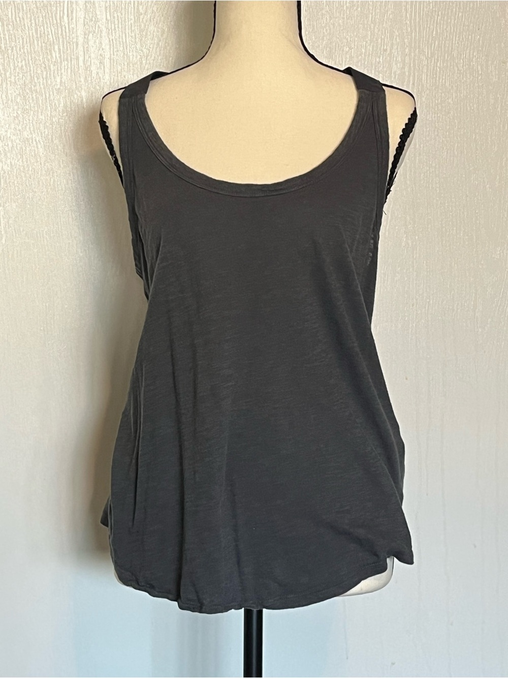 Banana Republic Black Racerback Tank with Back Zip